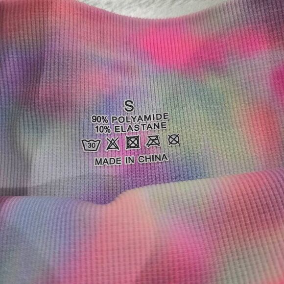 🖤Tie Dye Ombre Gradient Runched Sport Shorts(E096)-Size S for Women - Picture 4 of 5